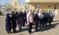 کارکنان معاونت بهداشتی در حمایت از مردم مظلوم فلسطین تجمع کردند